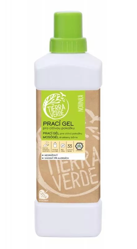 Tierra Verde Laundry gel for sensitive skin (1 l) - ideal for eczema sufferers, allergy sufferers and children