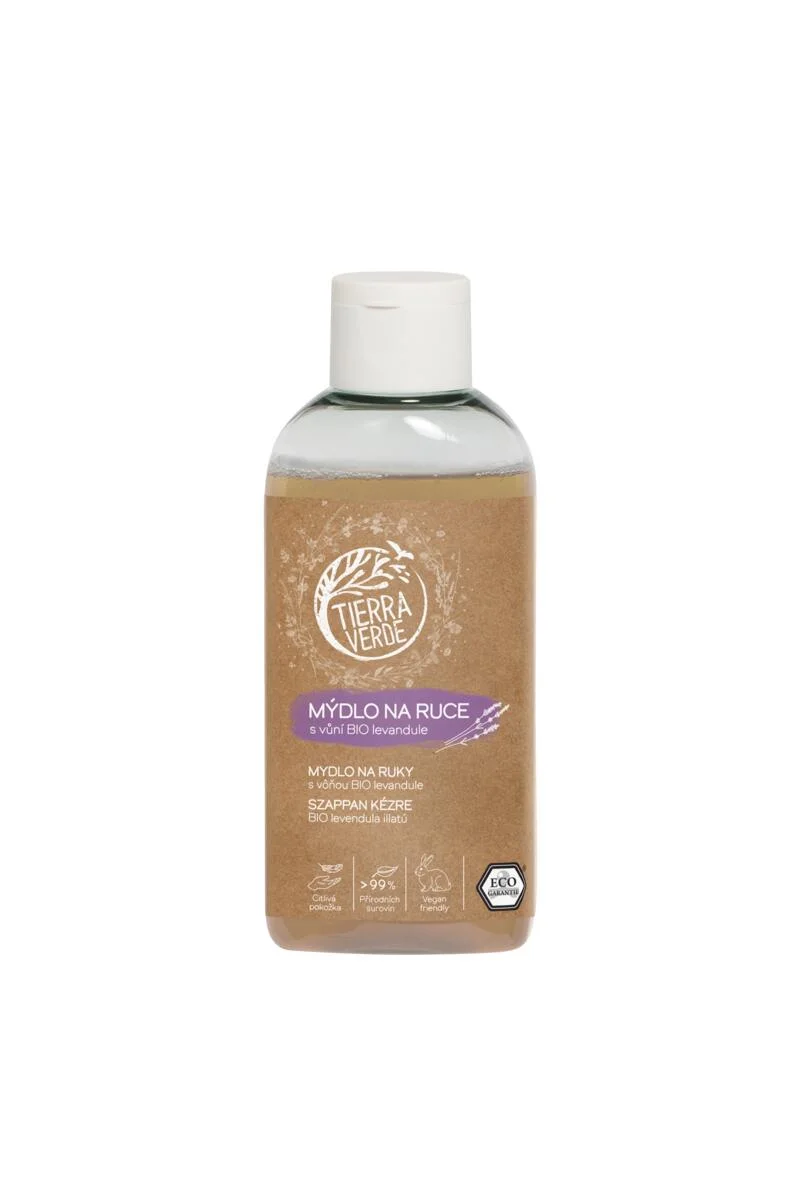 Tierra Verde Liquid Hand Soap - Organic Lavender 100 ml - with Czech Organic Plantain