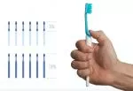 TIO Replacement toothbrush heads (medium) (2 pcs) - ice blue