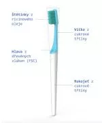 TIO Toothbrush (medium) - pebble grey - made from plants