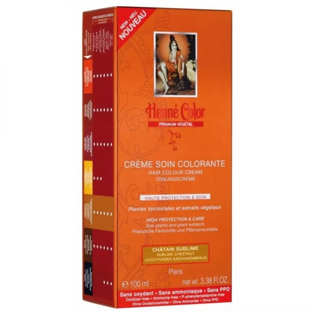 Henné Color Tinting hair dressing with high protection and care Premium 100ml Chestnut
