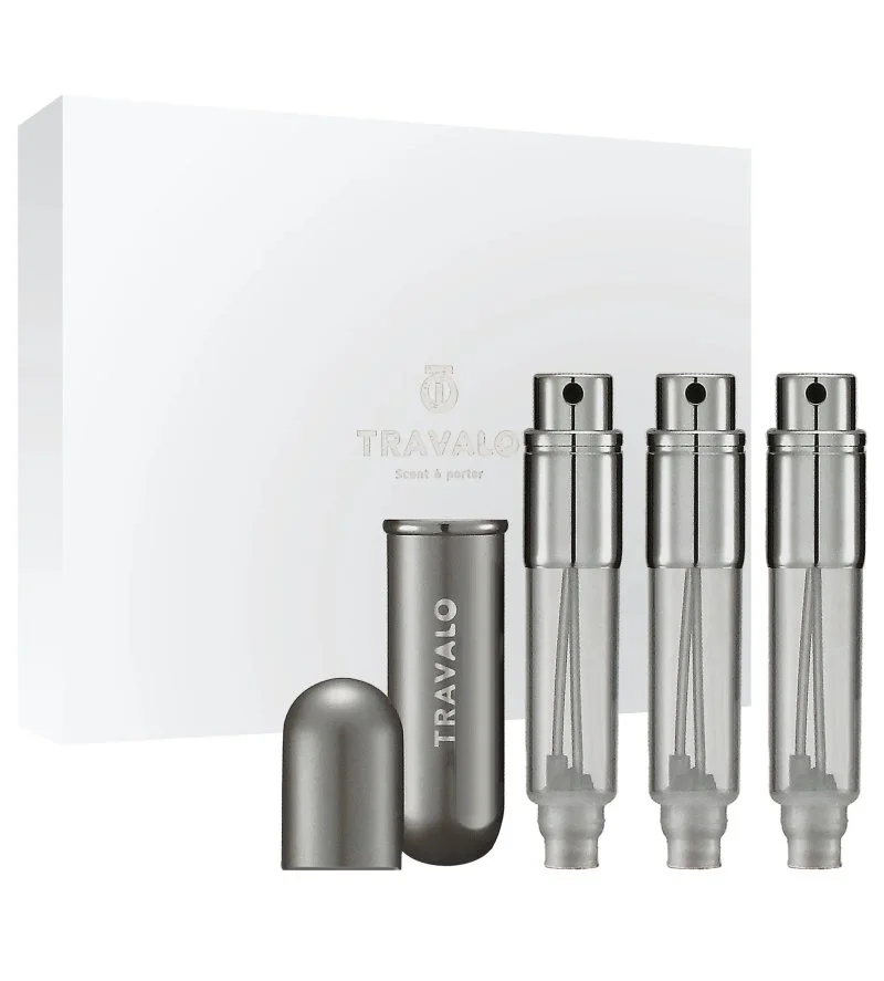 Classic Refillable Perfume Atomizer 3x5 ml Titanium