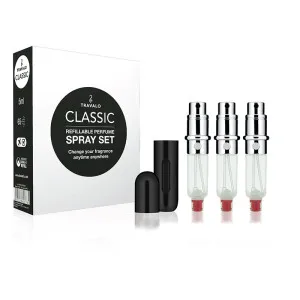 Travalo Classic refillable perfume atomizer Black 3 x 5 ml gift set