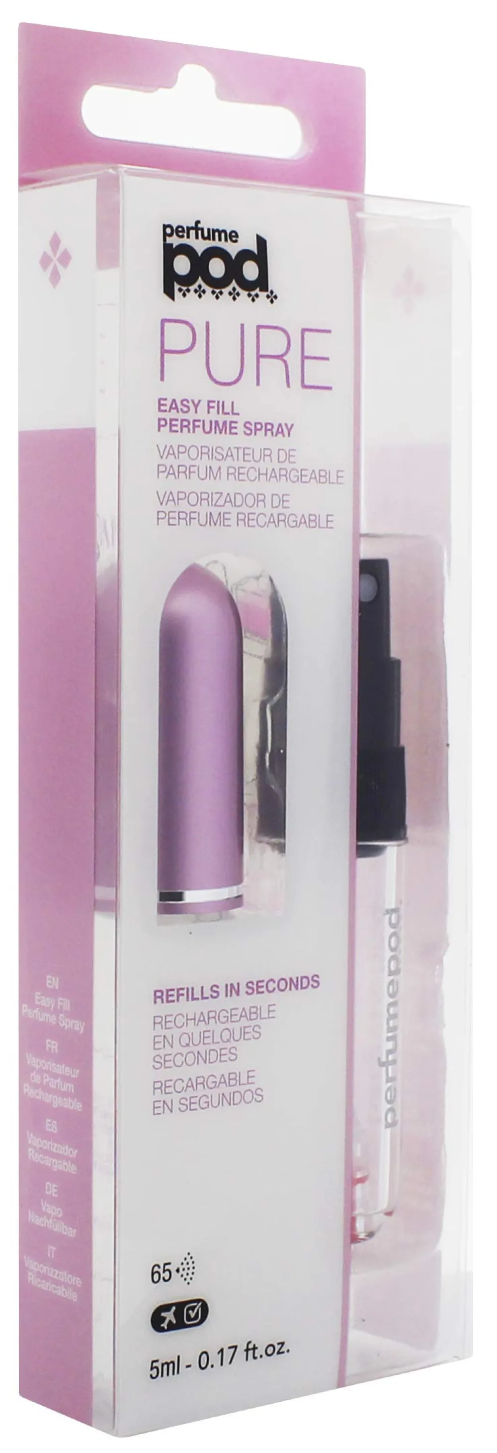 Perfume Pod Pure refillable perfume atomizer Pink 5 ml 5 ml Pink