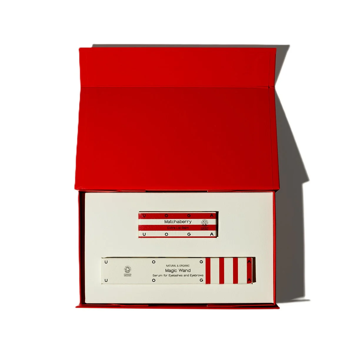 Uoga Uoga Gift Set Intensive Care for Lips, Lashes & Brows Magic Set - Lash & Brow Serum and Lip Balm