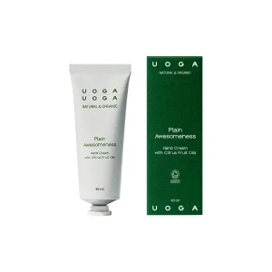 Uoga Uoga Plain Awesomeness Organic Moisturizing Hand Cream (40 ml) - with a fresh citrus scent
