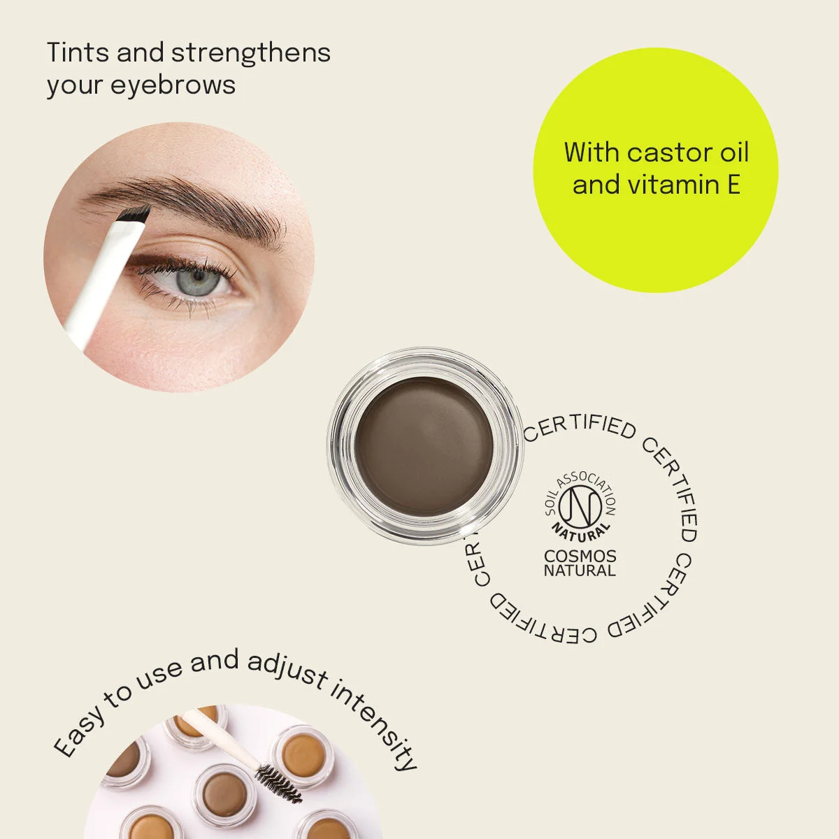 Uoga Uoga Creamy Brow Pomade (2.5 ml) 797 Pebbles & Salt - Blonde - 3 shades for fuller-looking brows
