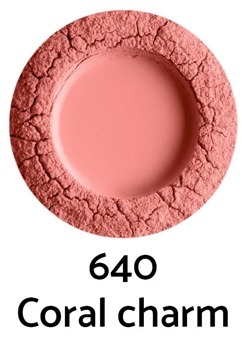 Uoga Uoga Mineral Loose Powder Blush with Amber (5 g) 6405 Coral Charm - Natural Cheek Enhancement in 3 Shades