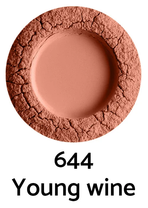 Uoga Uoga Mineral Loose Powder Blush with Amber (5 g) 6445 Young Wine - natural cheek enhancement in 3 shades