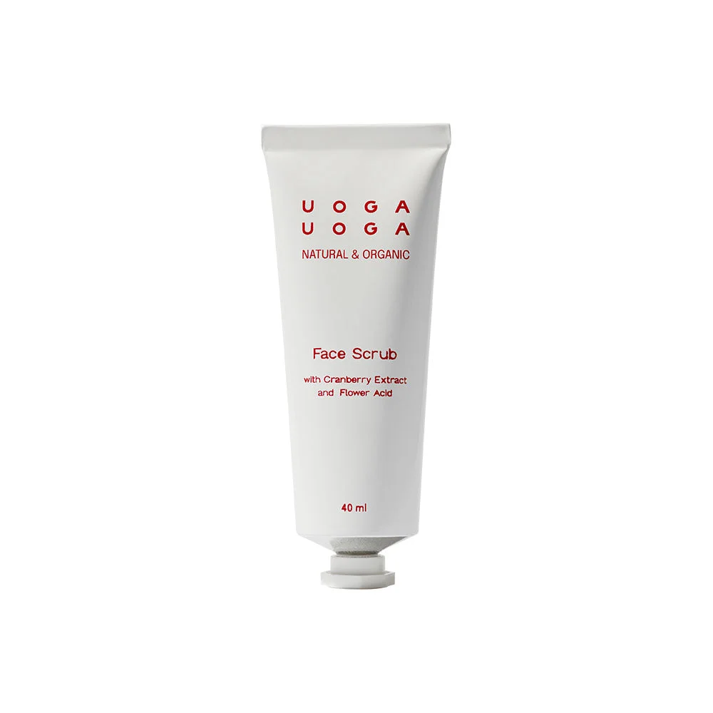 Uoga Uoga Regenerating Facial Exfoliator with Cranberries (40 ml) - for Smoother, More Radiant Skin