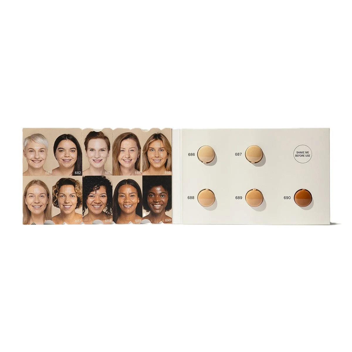 Uoga Uoga Tester Set Liquid Mineral Makeup and Serum SPF 20 Organic (10 x 1 ml) - 10 Shades of Makeup