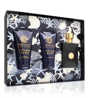 Versace Dylan Blue Pour Homme Gift Set 50 ml + Shower Gel 50 ml + Aftershave Balm Eau de Toilette for Men