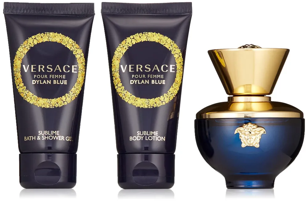 Dylan Blue Pour Femme gift set for women: Eau de Parfum 50 ml + Body Lotion 50 ml + Shower Gel 50 ml 50 ml + tělové mléko 50 ml + sprchový gel 50 ml