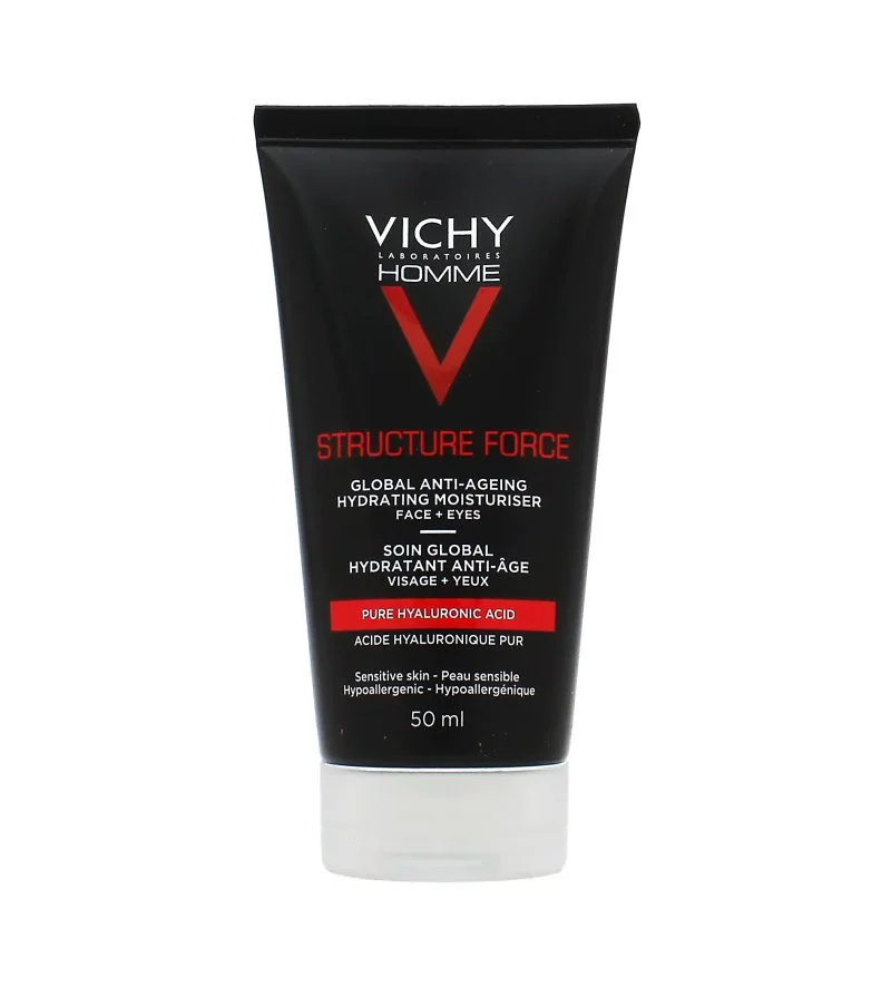 Homme Structure Force Anti-Aging Moisturizer Firming Anti-Wrinkle Cream with Hyaluronic Acid for Men 50 ml
