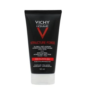 Vichy Homme Structure Force Anti-Aging Moisturizer Firming Anti-Wrinkle Cream with Hyaluronic Acid for Men
