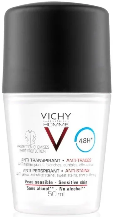 Homme 48h Antiperspirant Against White and Yellow Stains for Men 50 ml