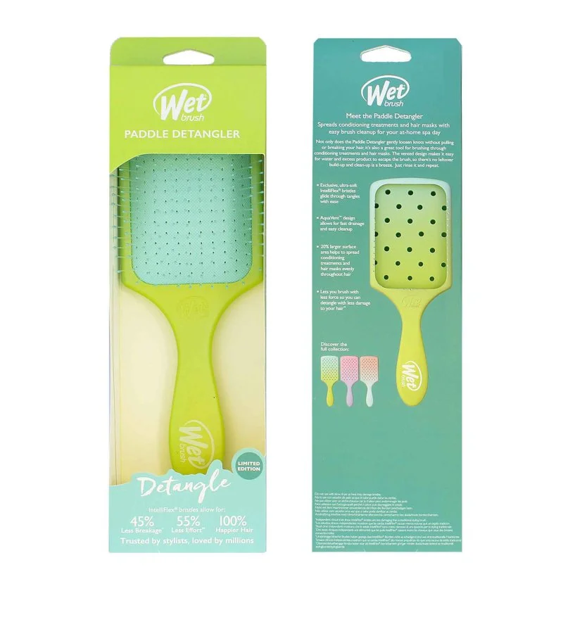 Paddle Detangler Feel Good hair brush Ombre - Green/Blue