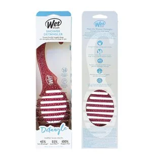 Wet Brush Shower Detangler hair brush Pink Glitter