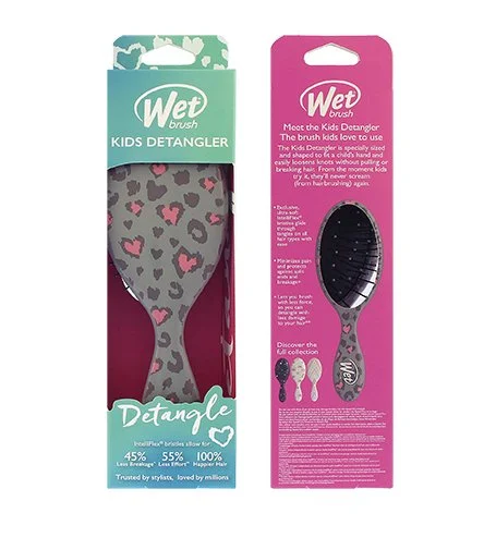 Kids Detangler Leopard Hair Brush
