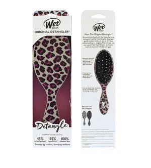 Wet Brush Original Detangler Safari Hair Brush Pink Leopard