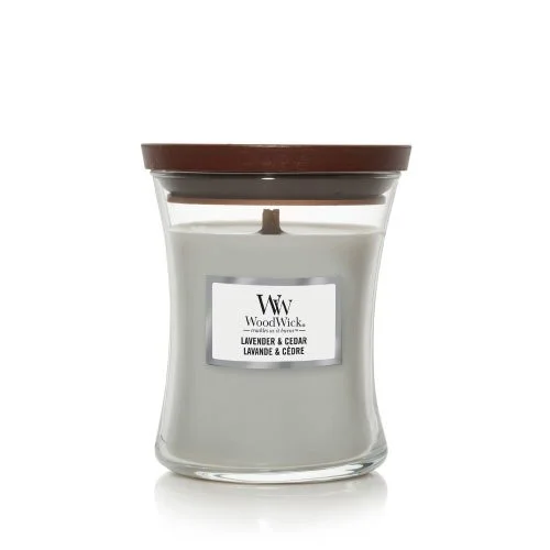 Lavender & Cedar scented candle with wooden wick 275 g