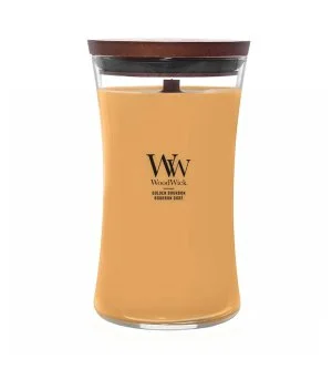 WoodWick Golden Bourbon scented candle with wooden wick 609.5 g