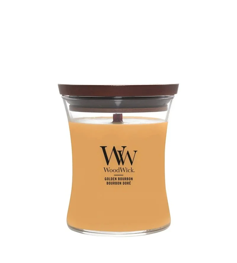 Golden Bourbon scented candle with wooden wick 275 g