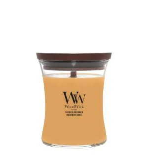 WoodWick Golden Bourbon scented candle with wooden wick 275 g