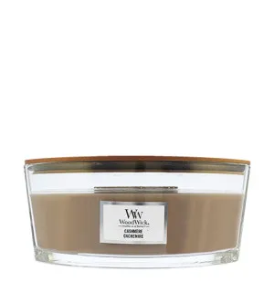 WoodWick Cashmere scented candle with a wooden wick 453.6 g