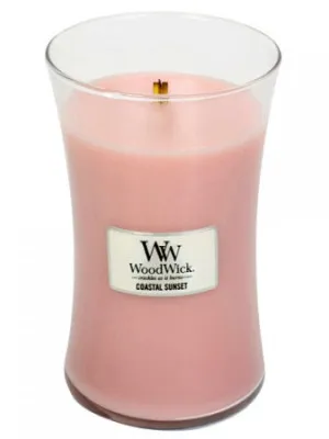 WoodWick Coastal Sunset scented candle with a wooden wick 609.5 g