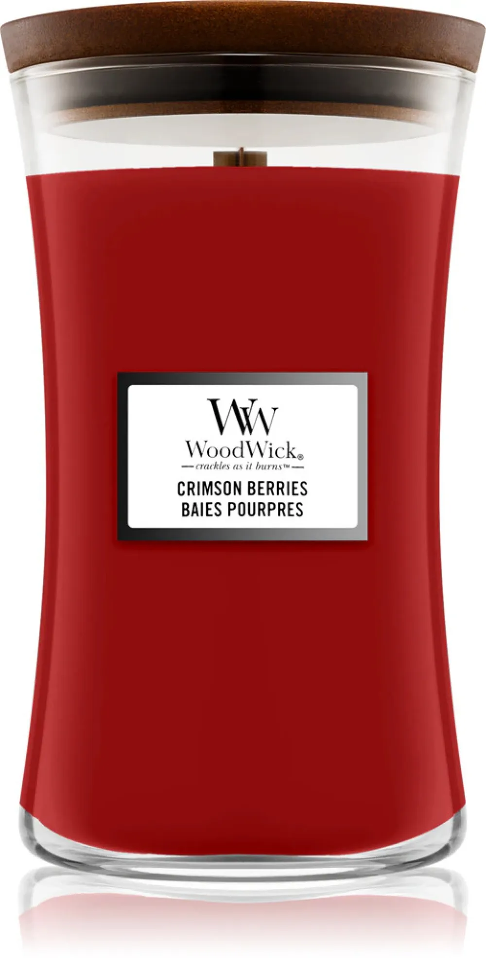 Crimson Berries scented candle with a wooden wick 275 g