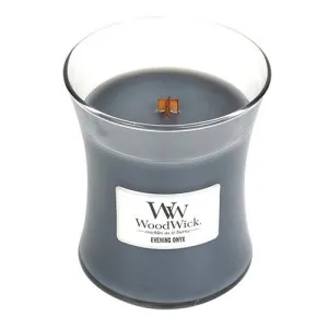 WoodWick Evening Onyx scented candle with a wooden wick for women