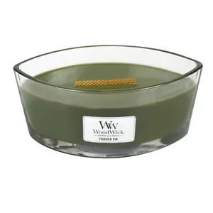 WoodWick Frasier Fir scented candle with wooden wick 453.6 g