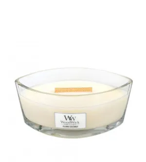 WoodWick Island Coconut scented candle with a wooden wick 453.6 g