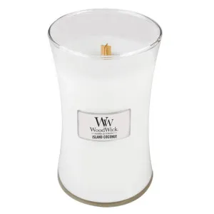 WoodWick Island Coconut scented candle with a wooden wick 609.5 g