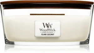 WoodWick Island Coconut scented candle with a wooden wick 453.6 g
