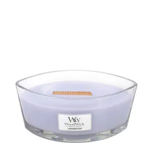 WoodWick Lavender Spa scented candle with a wooden wick 453.6 g