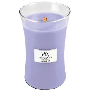 WoodWick Lavender Spa scented candle with a wooden wick 609.5 g