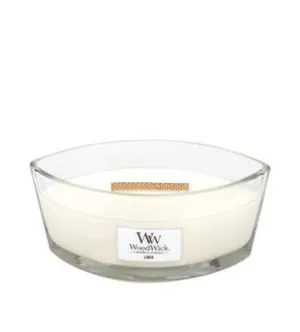 WoodWick Linen scented candle with wooden wick 453.6 g