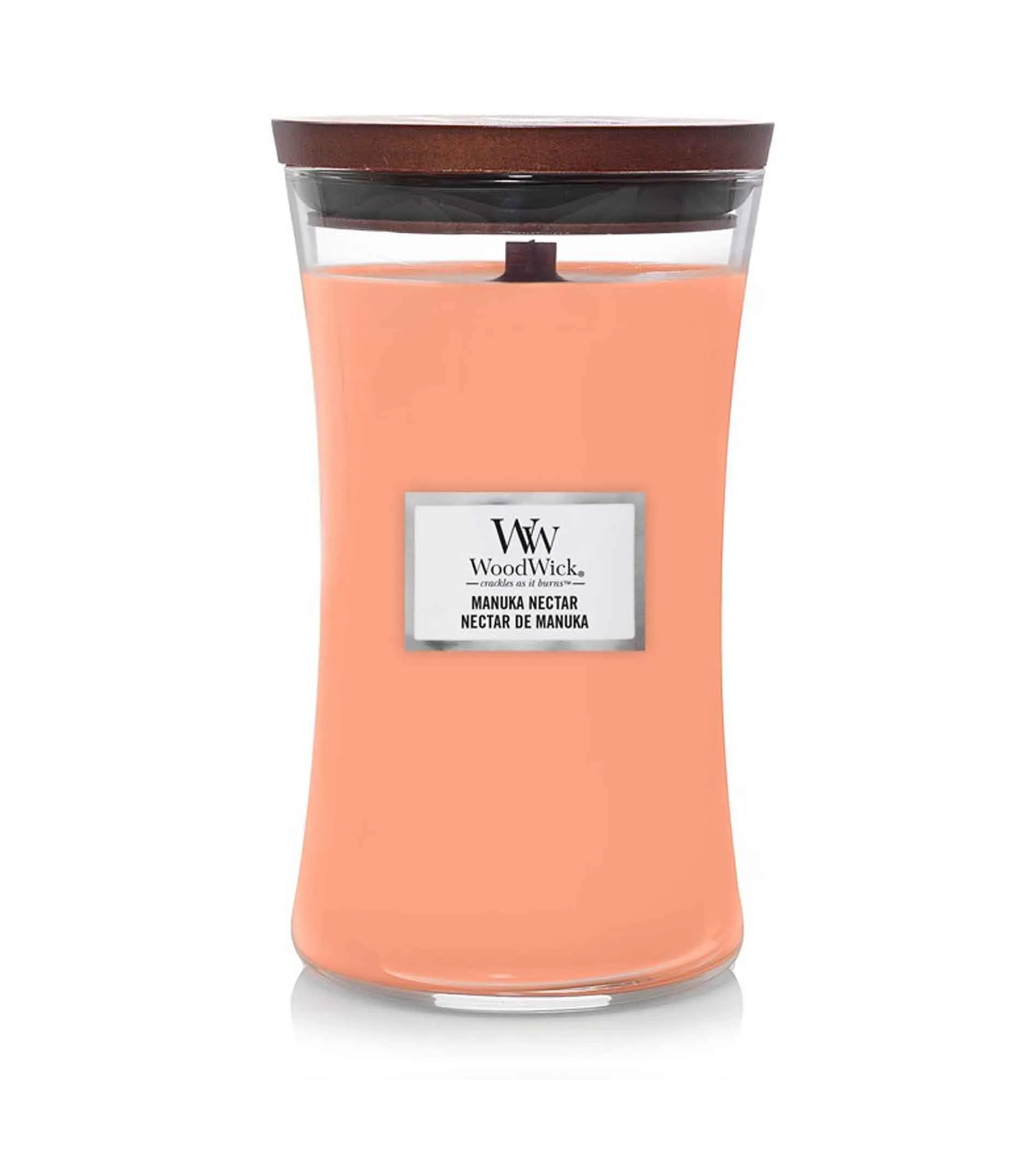 WoodWick Manuka Nectar scented candle with wooden wick for women