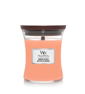 WoodWick Manuka Nectar scented candle with wooden wick for women