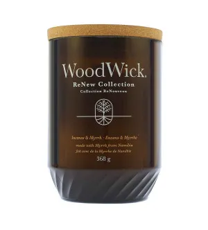 WoodWick ReNew Incense & Myrrh large candle 368 g