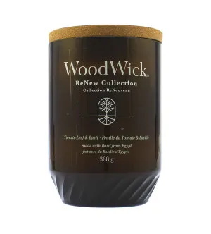 WoodWick ReNew Tomato Leaf & Basil large candle 368 g