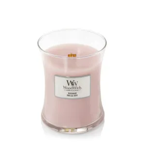 WoodWick Rosewood scented candle with a wooden wick for men