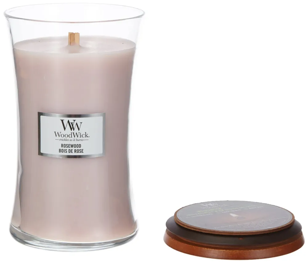 Rosewood scented candle with wooden wick 275 g