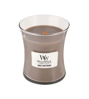 WoodWick Sand & Driftwood scented candle with wooden wick 275 g