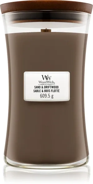 WoodWick Sand & Driftwood scented candle with wooden wick for women