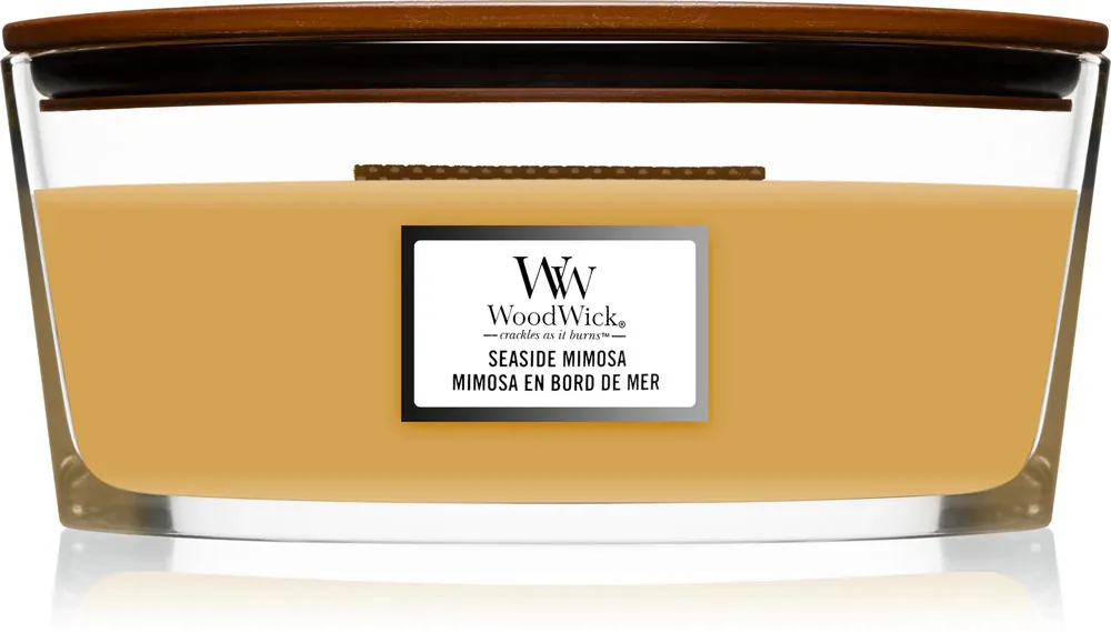 Seaside Mimosa scented candle with wooden wick 453.6 g 453,6 g
