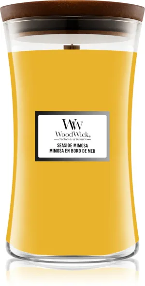 WoodWick Seaside Mimosa scented candle with wooden wick 609.5 g