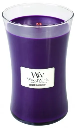 WoodWick Spiced Blackberry scented candle with a wooden wick 609.5 g